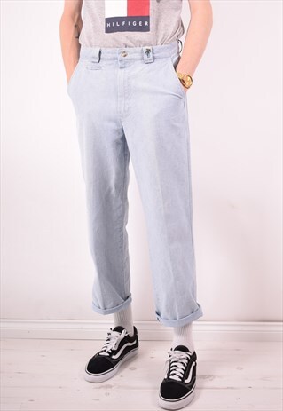 LEVI'S MENS VINTAGE TROUSERS W32 L27 BLUE 90S