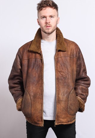 VINTAGE LEATHER AVIATOR JACKET