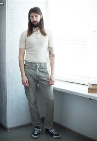 VINTAGE 90'S BEIGE CORDUROY TROUSERS