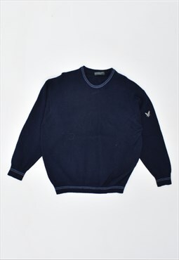 Vintage 90's Lyle & Scott Jumper Sweater Navy Blue