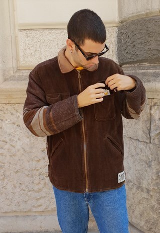 VINTAGE RARE 80'S LEVI'S WINTER VELVET WOOL JACKET COD.8-56