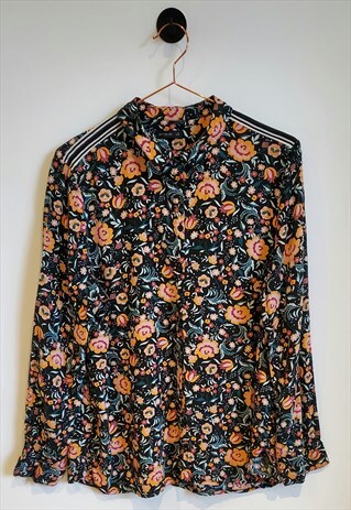 RETRO Y2K FLORAL DITSY PRINT LONG SLEEVE SHIRT SIZE 8-10