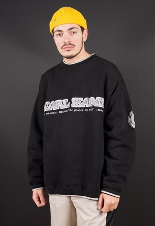 90'S BLACK STREETWEAR HIPHOP KARL KANI SWEATSHIRT
