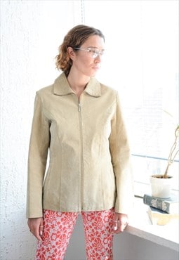 Vintage 80's Beige Suede Jacket