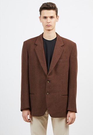 VINTAGE BROWN DANIEL DODD BLAZER JACKET