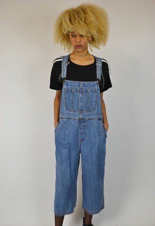 VINTAGE 90'S CROPPED DUNGAREES