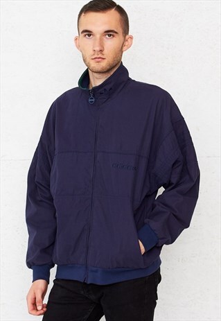 VINTAGE NAVY ADIDAS BOMBER JACKET