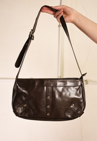 Y2K RETRO KITSCH LEATHER SHOULDER BAG