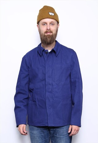 VINTAGE BLUE WORK/CHORE JACKET COAT