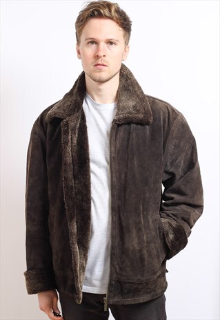 VINTAGE AVIATOR FLEECE LINED JACKET