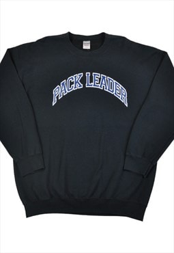 Vintage Pack Leader Varsity Sweatshirt Black XL