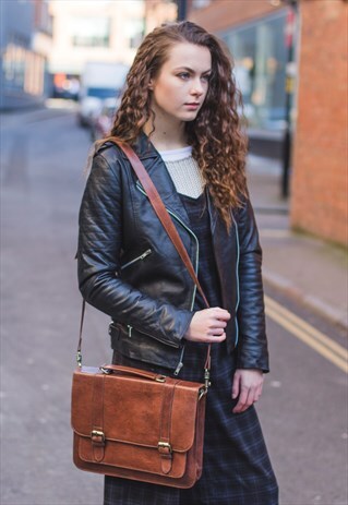 COCO LEATHER WORK LAPTOP SATCHEL