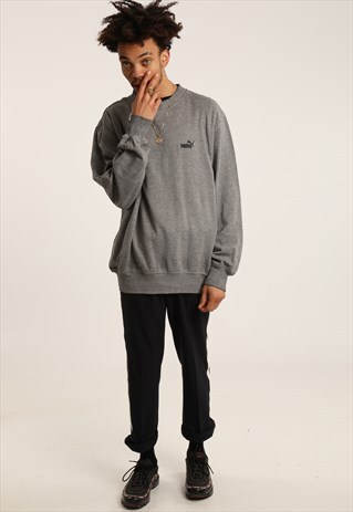 VINTAGE PUMA EMBROIDERED LOGO SWEATSHIRT
