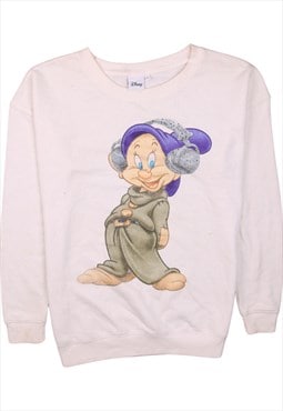 Vintage 90's Disney Sweatshirt Dopey Crew Neck Beige Cream