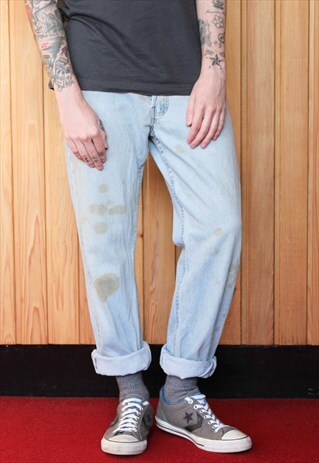 VINTAGE BLUE LEVI'S 501 PAINT JEANS