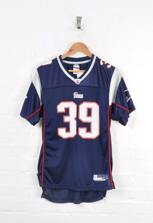 RARE Tom Brady Patriots Throwback Red Jersey Reebok Youth Small VNTG 10-12  SEWN