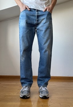 Vintage LEVIS 501 Jeans Denim Baggy Pants 90s Wash Blue 
