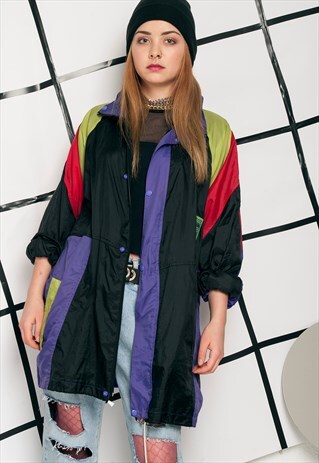 WINDBREAKER JACKET - 90S VINTAGE RAINCOAT