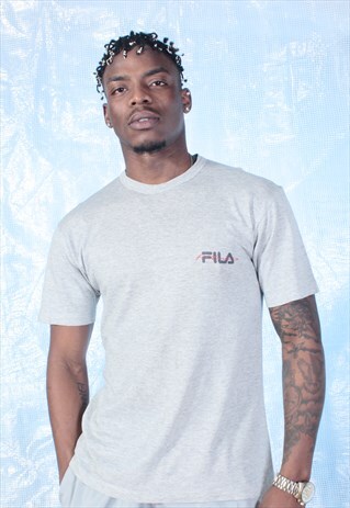 VINTAGE FILA GREY SHORT SLEEVED TEE