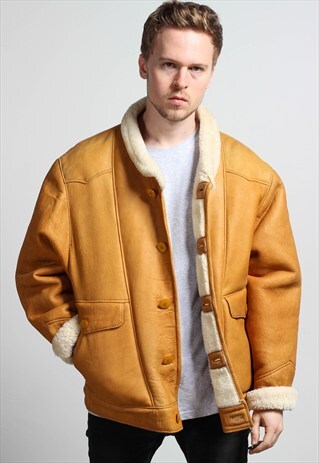 VINTAGE LEATHER SHEARLING JACKET