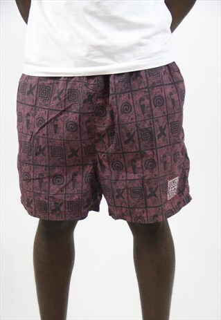 VINTAGE PURPLE PATTERNED 90'S SHORTS