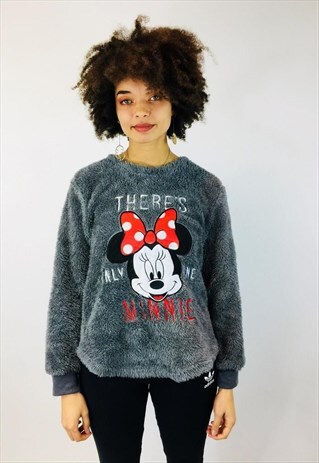VINTAGE DISNEY MINNIE MOUSE FLUFFY SWEATSHIRT