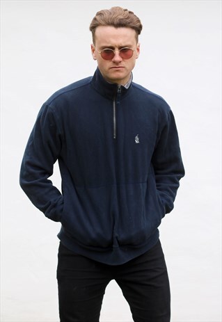 NAUTICA 1/4 ZIP USA MIDNIGHT BLUE SWEATSHIRT