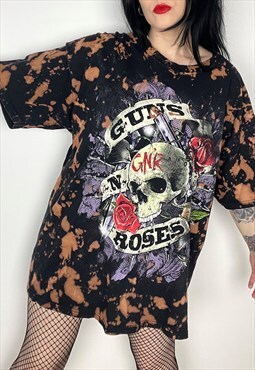 Guns n roses customised bleached band Shirt size XL