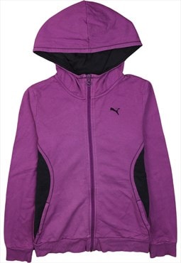 Vintage 90's Puma Hoodie Sportswear Full Zip Up Purple