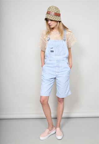 VINTAGE 90'S RIFLE OVERSIZED LIGHT-WASH DUNGAREE SHORTS
