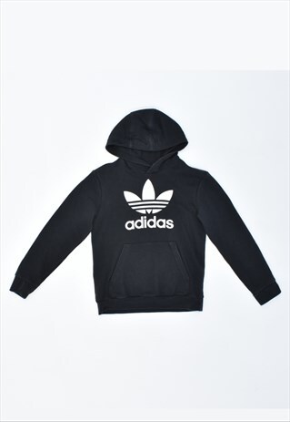 VINTAGE ADIDAS HOODIE JUMPER BLACK