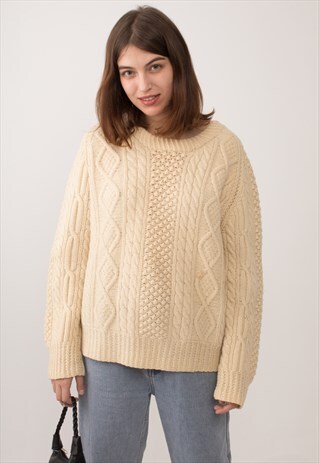 WINTER WOOL IVORY KNITTED JUMPER
