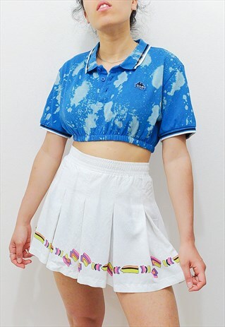VINTAGE REWORKED TIE-DYE CROPPED KAPPA POLO