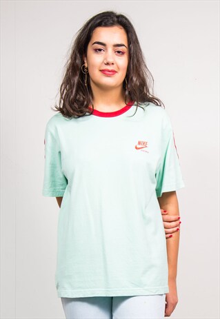 VINTAGE 90'S MINT GREEN NIKE RINGER T-SHIRT
