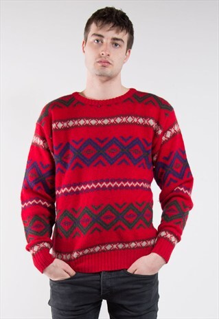 RALPH LAUREN CHAPS PATTERNED KNIT JUMPER