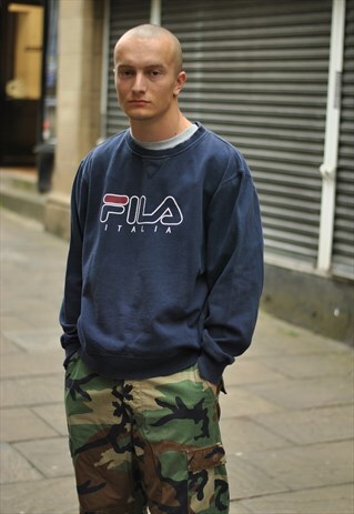 90S FILA SPELL OUT SWEATER