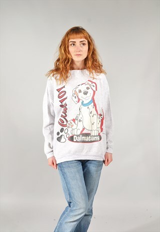 VINTAGE GREY 101 DALMATIANS SWEATER