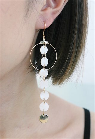 DISC DROP EARRINGS