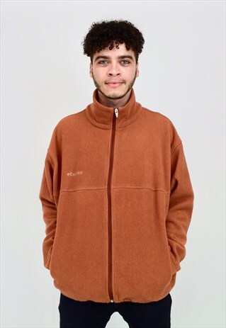 VINTAGE 90'S COLUMBIA LIGHT BROWN FLEECE