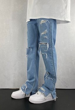 Levis 501 Distressed Jeans Mens Paint Splatter Ripped Levis 