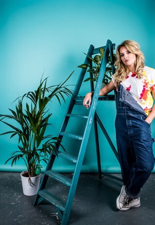 VINTAGE DUNGAREES IN BLUE DENIM