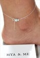 Ari Anklet 925 Sterling Silver in Blue