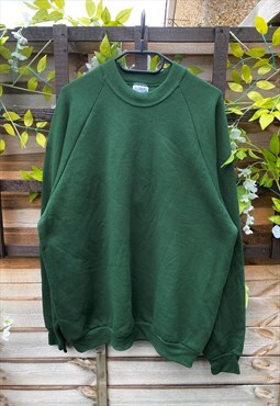 Vintage Screenstars 1990s green blank sweatshirt XL 