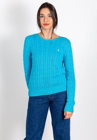 VINTAGE 80'S JUMPER CABLE KNIT BY RALPH LAUREN /202318