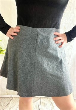 Vintage Grey Soft Britney 90's Preppy Mini Skirt