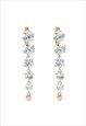 Rose Gold Diamonds are Forever Drop Jacket Earrings