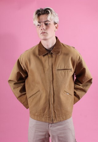 VINTAGE CARHARTT TAN ZIPPED JACKET