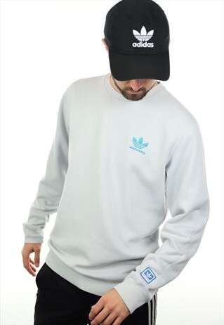 VINTAGE ADIDAS SKATEBOARDING SWEATSHIRT BLUE
