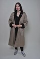 MILITARY STYLE TRENCH JACKET WITH FAUX FUR COLLAR