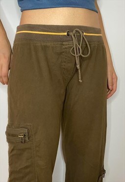 Y2K Vintage Cargo Drawstring Sweatpants Trousers 
